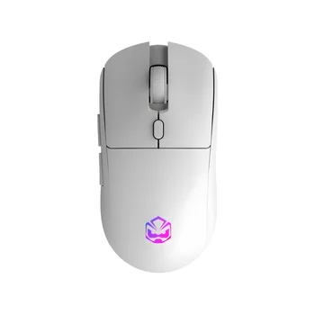 Mouse Gamer Sem Fio PCYes Basaran Stealth White Ghost 10000 DPI RGB 6 Botões (normal)