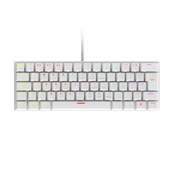 Teclado Mecânico Gamer Vinik Anihi White 60% Switch Red LED Rainbow ANIHIWHRD 1