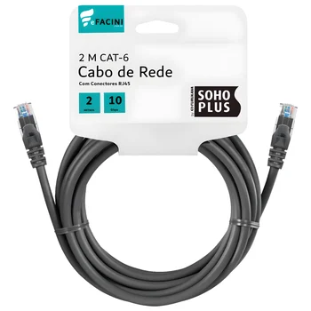 Cabo de Rede eFacini CAT6 Furukawa 100% Cobre, Anatel 2 Metros (normal)