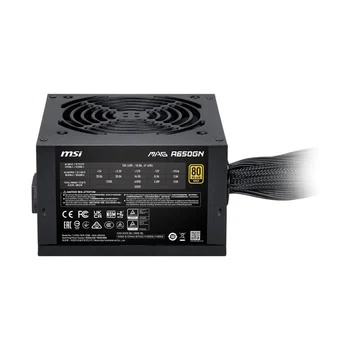 Fonte MSI MAG A650BN, 650W, 80 Plus Bronze, PFC Ativo, Preto - 306-7ZPBZ23-CE0 (normal)