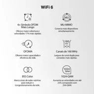 Roteador Mercusys Halo H80X WI-FI 6 AX3000 Dual Band MCS0046 6