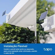 Câmera de Segurança Tapo C410 QHD 2k Wifi Visão Noturna Kit com Painel Solar 5