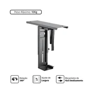 Suporte Para CPU Suspenso Ajustável, PCYES PLMSC03 1