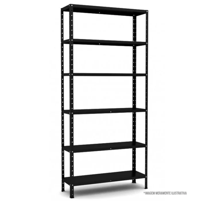 ESTANTE AÇO LEVE 6 PRATELEIRAS 30CM COLORIDA