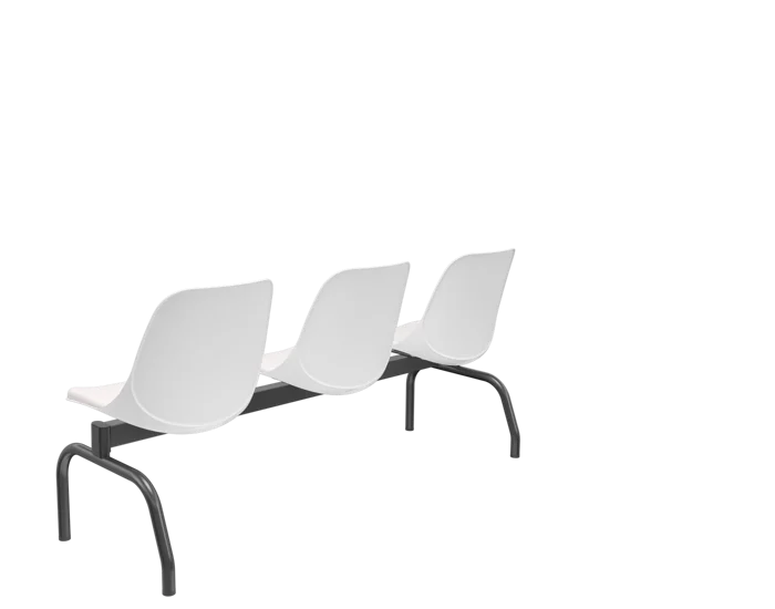 LONGARINA QUICK DE 3 LUGARES PRETA