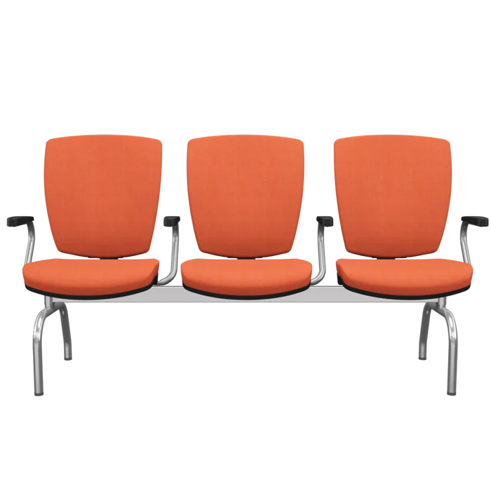 LONGARINA ALTRIX DE 3 LUGARES PINTURA CROMADA
