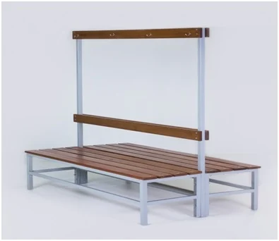 BANCO RIPADO COM ENCOSTO E CABIDEIRO - DUPLO 1500 X400