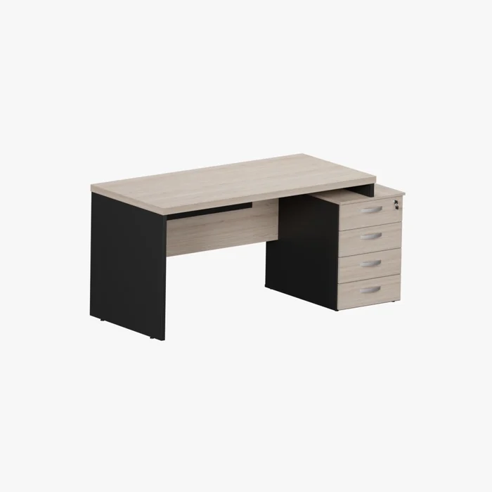 MESA C/GAVETEIRO PEDESTAL 4 GAVETAS M40