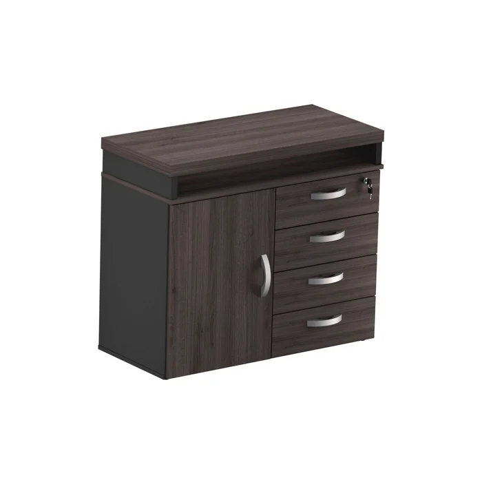 ARMARIO BAIXO MISTO 4 GAVETAS C/TAMPO ACOPLADO P/MESA 40 MM