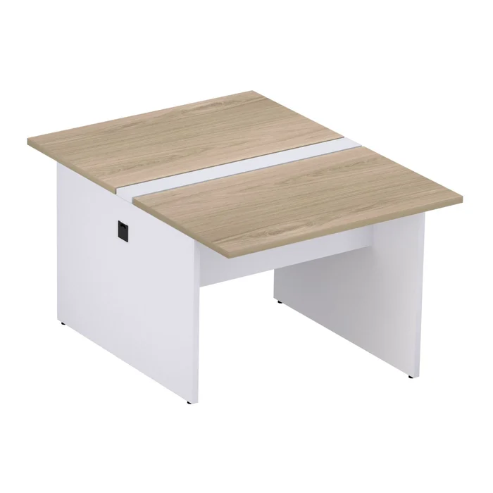 Plataforma de trabalho com mesa componível 2 Lugares , tampo 25mm | Linha M25