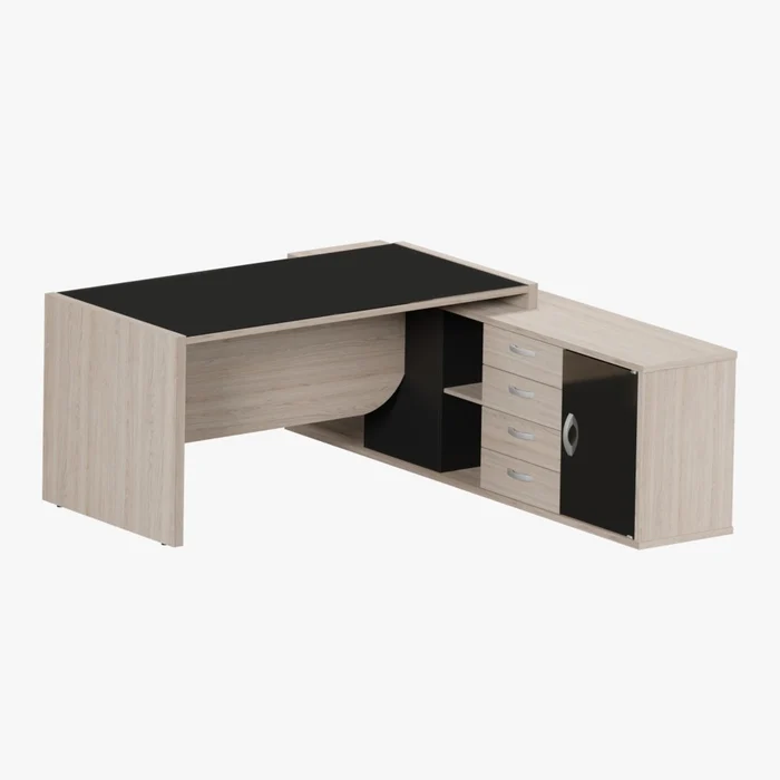MESA CREDENZA UP GLASS 4 GAVETAS