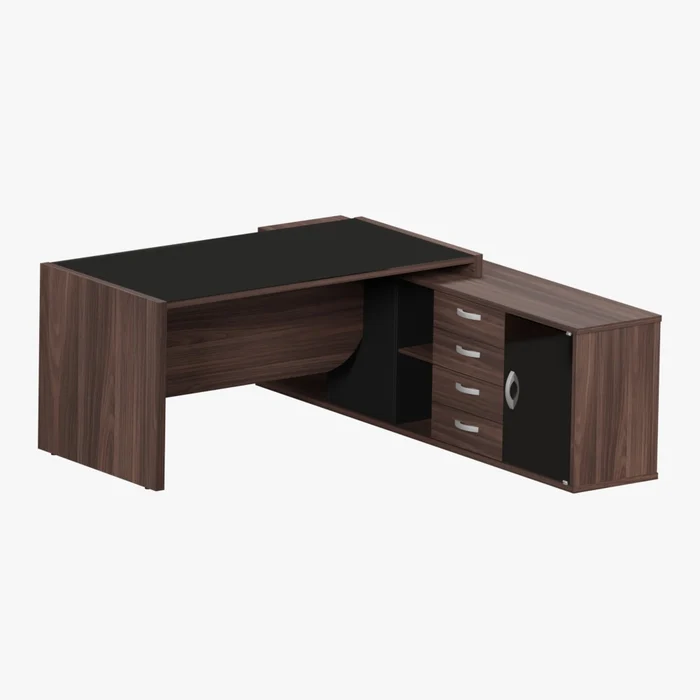 MESA CREDENZA UP GLASS 4 GAVETAS