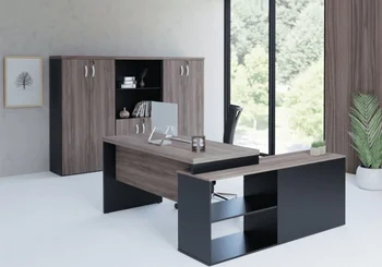 MESA RETA COM CREDENZA PÉ PAINEL 3 GAVETAS 40MM