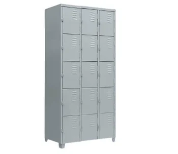 Armário Roupeiro De Aço Guarda-Volume Locker Vestiário 15 Portas Pequenas
