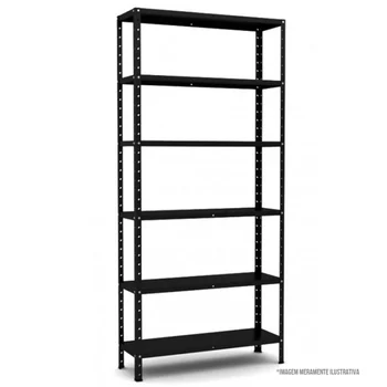 ESTANTE AÇO LEVE 6 PRATELEIRAS 30CM COLORIDA