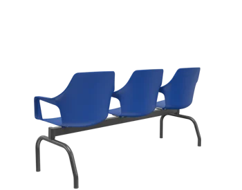 LONGARINA VESPER DE 3 LUGARES PRETA