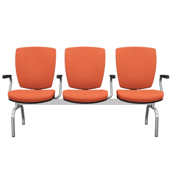 LONGARINA ALTRIX DE 3 LUGARES PINTURA CROMADA