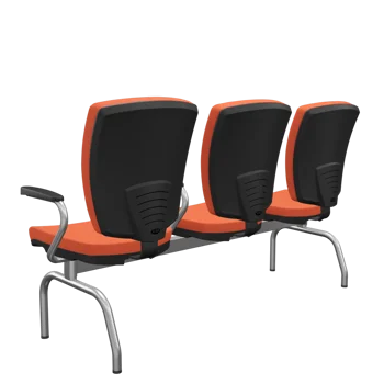 LONGARINA ALTRIX DE 3 LUGARES PINTURA CROMADA