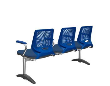 LONGARINA BEEZI DE 3 LUGARES CROMADA
