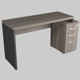 MESA PÉ PAINEL GAVETEIRO PEDESTAL 1346X600X750 DIR. MODERATE 40MM