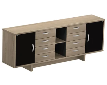 ARMARIO CREDENZA 4 GAVETAS DUPLAS 2 PORTAS UP