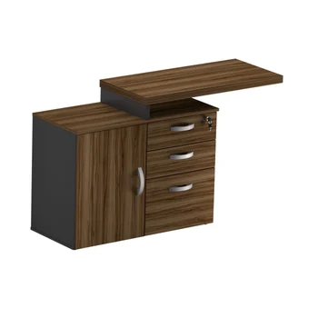 MESA AUX. PEDESTAL 1 PORTA 2 GAV. 1 GAVETÃO M40