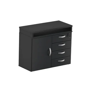 ARMARIO BAIXO MISTO 4 GAVETAS C/TAMPO ACOPLADO P/MESA M25