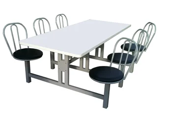 MESA DE REFEITÓRIO COM ENCOSTO 10 LUGARES ESTOFADA