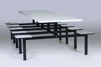 MESA PARA REFEITÓRIO COM BANCO ACOPLADO 10 LUGARES