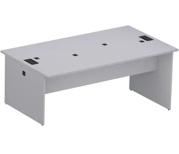 Plataforma de trabalho para escritório com 4 lugares, tampo 25mm | Linha M25