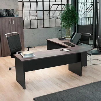 MESA EM ‘L’ COM GAVETEIRO FIXO