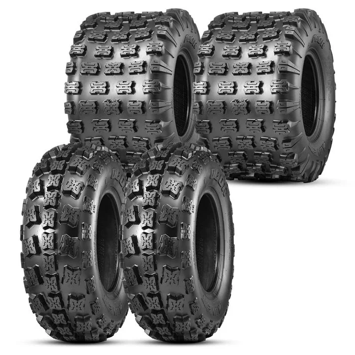 Jogo de Pneus Quadriciclo Obor Advent 21x7-10 e 20x11-9 6 lonas Canam DS 250 (zoom)