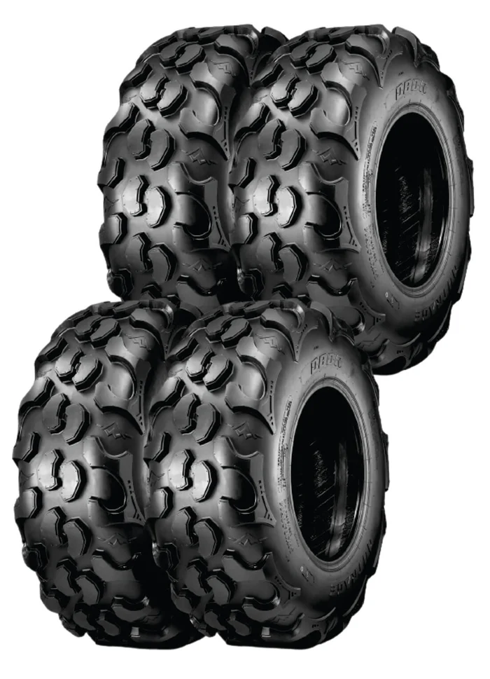 Jogo de Pneus Quadriciclo Obor Outrage 26x9R12 e 26x11R12 8 lonas Polaris Canam Cfmoto (zoom)