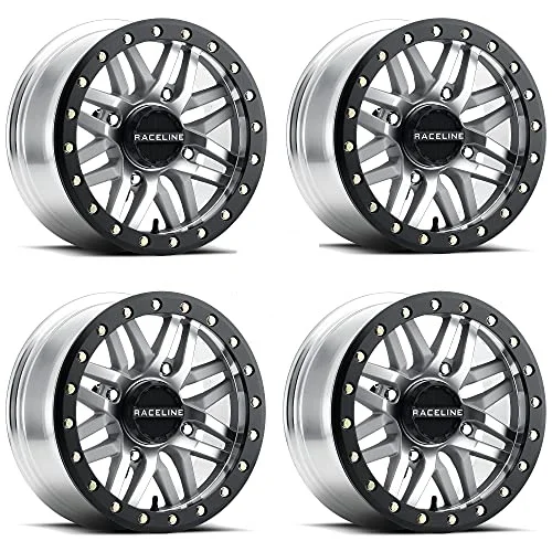 Jogo de Rodas Raceline Ryno Beadlock 15x7 4x156 Offset 5+2 Polaris Machined Cast (zoom)