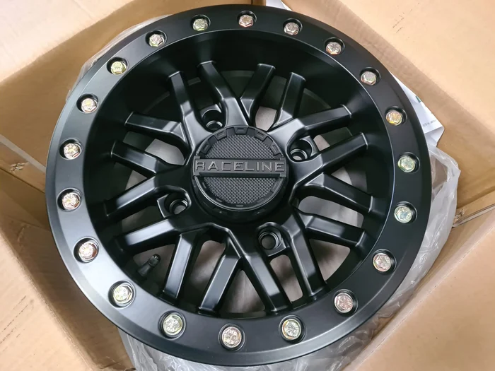 Jogo de Rodas Raceline Ryno Beadlock 15x7 4x156 Offset 5+2 Polaris Black (zoom)