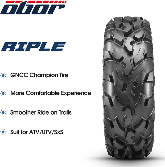 Jogo de Pneus Quadriciclo Obor Riple 28x9R14 e 28x11R14 6 lonas Polaris Canam Cfmoto (zoom)