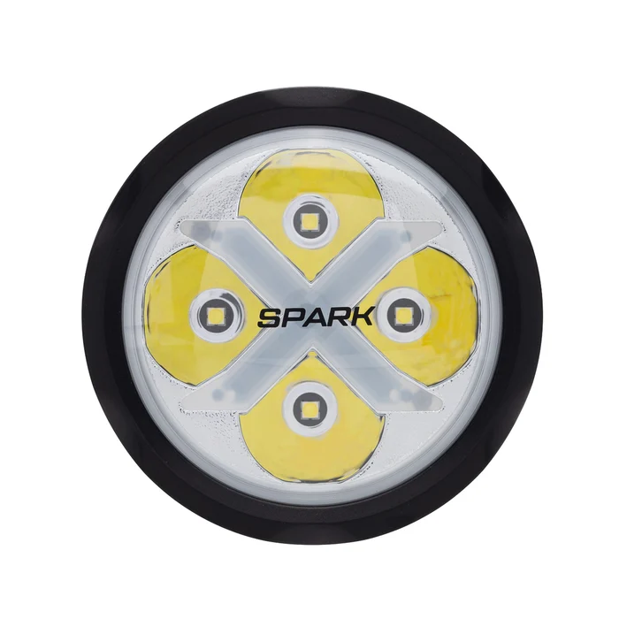 Par de Faróis LED SPARK PQ4 4" 40W Spot com Iluminação RGB (zoom)