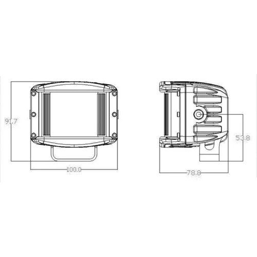 Par de Faróis de LED SPARK P4E 40W Spot c/Side Shooter IP69K (zoom)