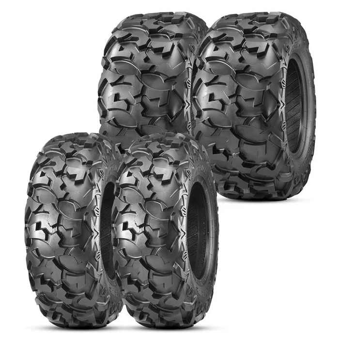Jogo de Pneus Quadriciclo Obor Cornelius 27x9R14 e 27x11R14 6 Lonas Polaris Canam (zoom)