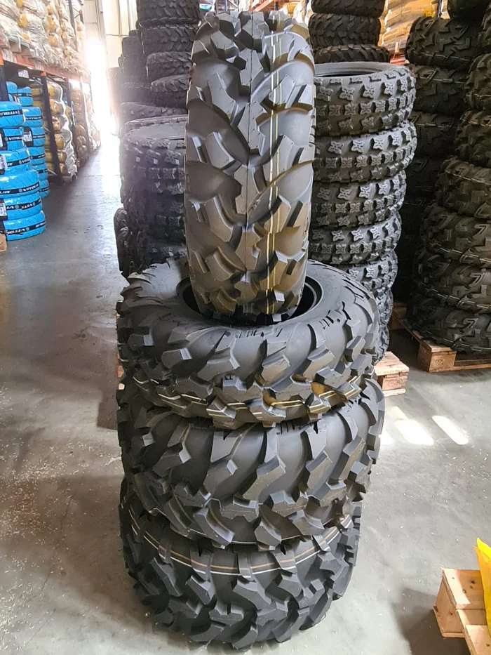 Jogo de Pneus Quadriciclo Obor Riple 27x9R14 e 27x11R14 6 lonas Polaris Canam Cfmoto (zoom)