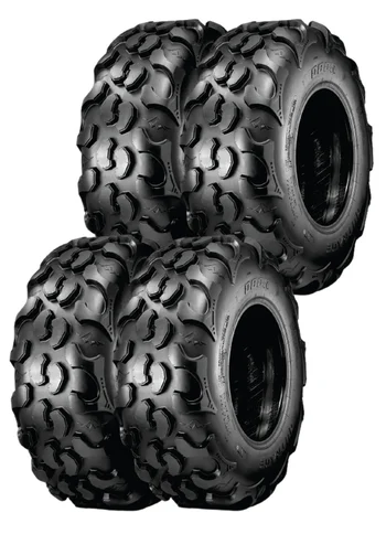 Jogo de Pneus Quadriciclo Obor Outrage 26x9R12 e 26x11R12 8 lonas Polaris Canam Cfmoto (zoom)
