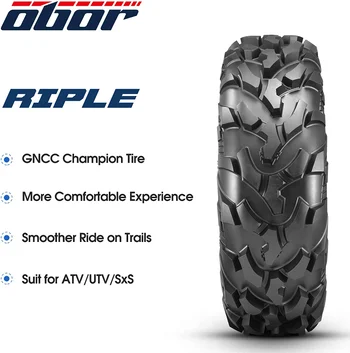 Jogo de Pneus Quadriciclo Obor Riple 26x9R12 e 26x11R12 6 lonas Polaris Canam Cfmoto (zoom)