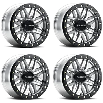Jogo de Rodas Raceline Ryno Beadlock 15x7 4x156 Offset 5+2 Polaris Machined Cast (zoom)