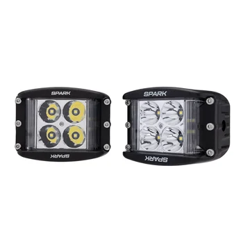 Par de Faróis de LED SPARK P4E 40W Spot c/Side Shooter IP69K (zoom)
