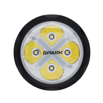 Par de Faróis LED SPARK PQ4 4" 40W Spot com Iluminação RGB (zoom)