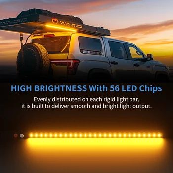 Barra Led Camping Spark 90cm 12 watts Branca e Ambar (zoom)