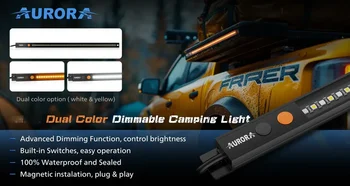 Barra Led Camping Spark 90cm 12 watts Branca e Ambar (zoom)