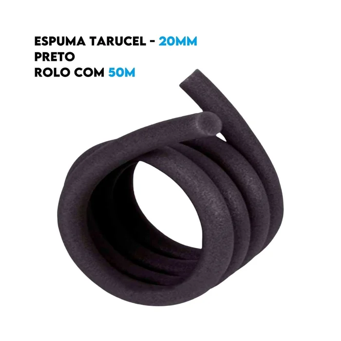 Espuma Tarucel Preto 20MM 50m - 44030220