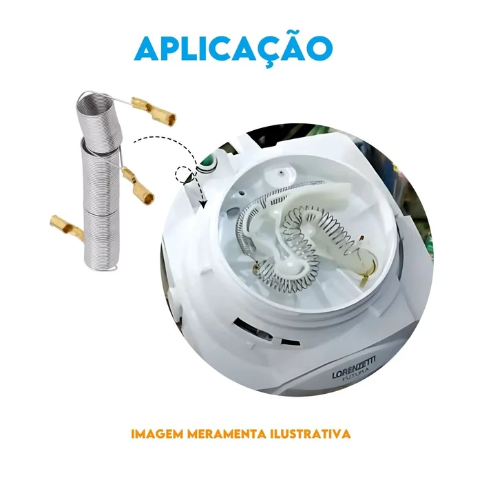 Aplicação Resistência - Resistência Lorenzetti 220v 7500w Duo Shower Ducha Futura - 581035