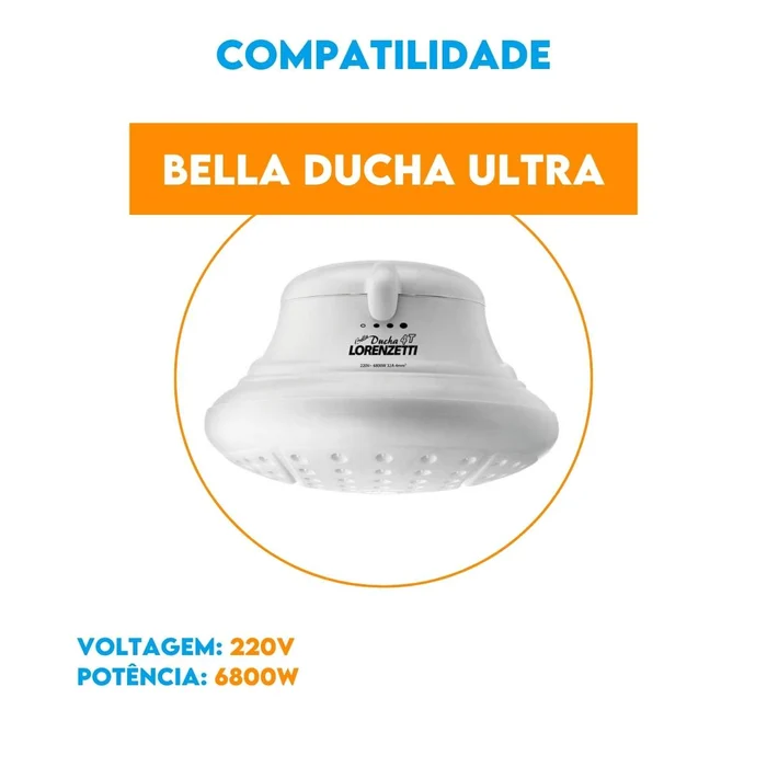 Resistência Lorenzetti 220v 6800w Bella Ducha Ultra 4T 3065E - 581040 - Lorenzetti
